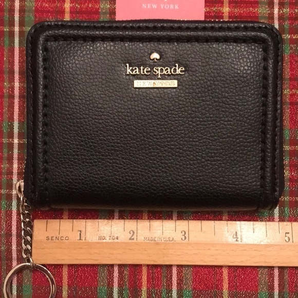 Brand New Kate Spade Dani Black Genuine Leather Patterson Drive Zippered Wallet - Picture 6 of 12